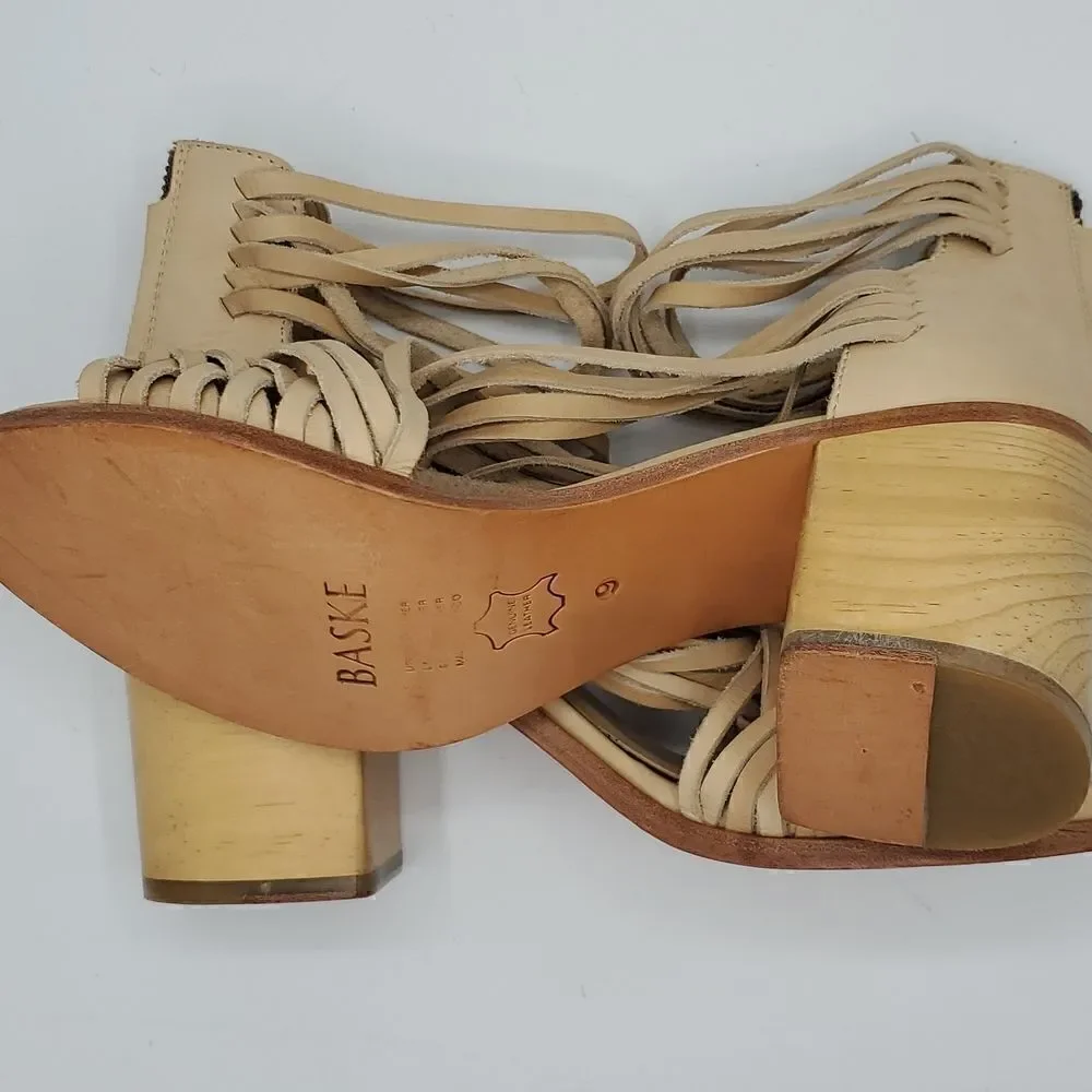Baske California Hermosa Cross Strap Block Heel Sandal Size 9